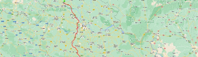 Trasa - 2. den - 434 km